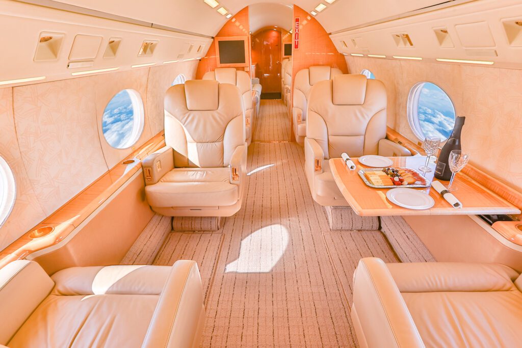 Private jet interiors