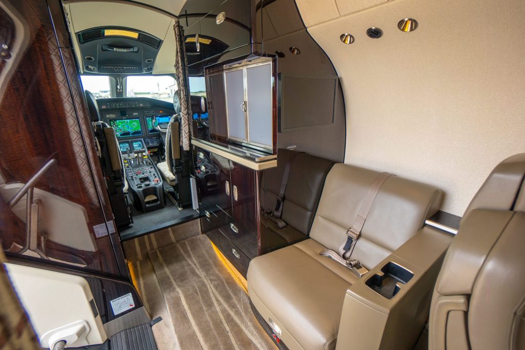 Cabin looking forward toward the flight deck