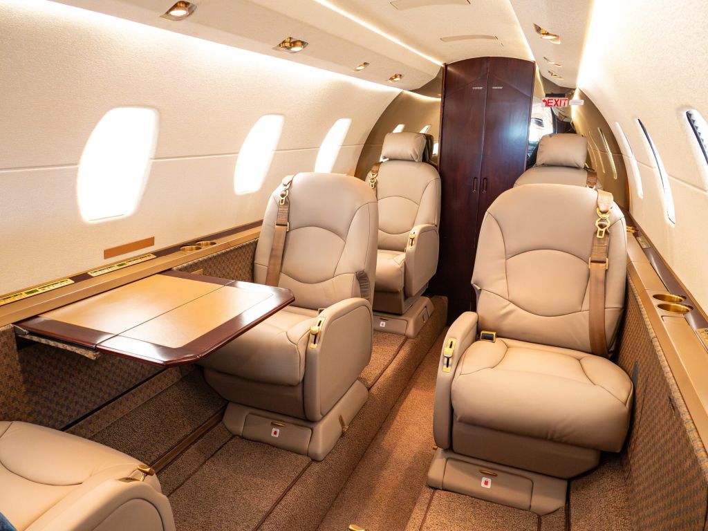 Looking forward down the cabin